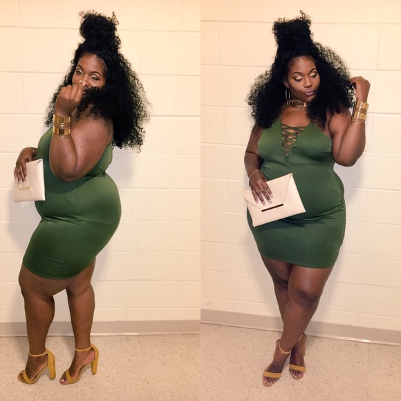 Sexy, sleeveless green bodycon club dress - Picture 4 of 4